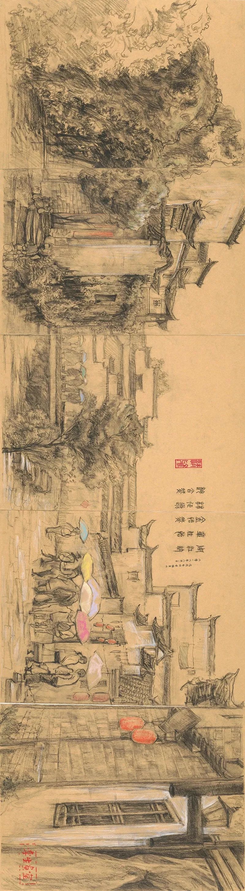 杭州画室孪生画室风景速写作品